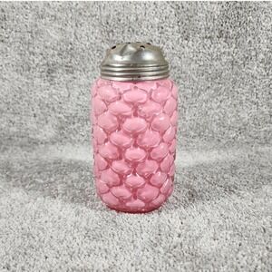 Consolidated Glass Pink Cone Sugar Shaker Muffineer with Original Lid